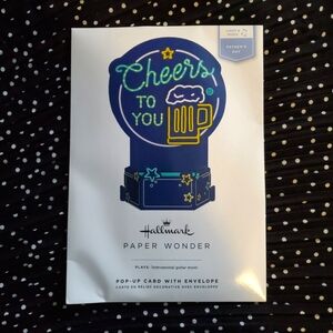 Hallmark Cheers to You Pop-Up Card with Blue and Yellow Design / Fathers Day